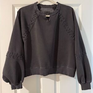 aerie Hey Crochet Sweatshirt